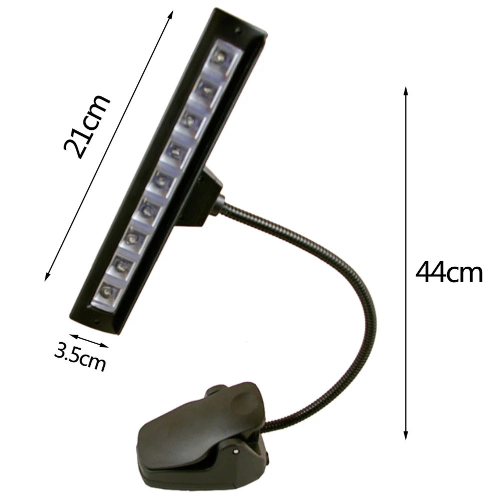 9 LEDs Orchestra Reading Night Flexible Eye Protection Desk Gooseneck Clip On Equipment General Accessories Music Stand Lamp