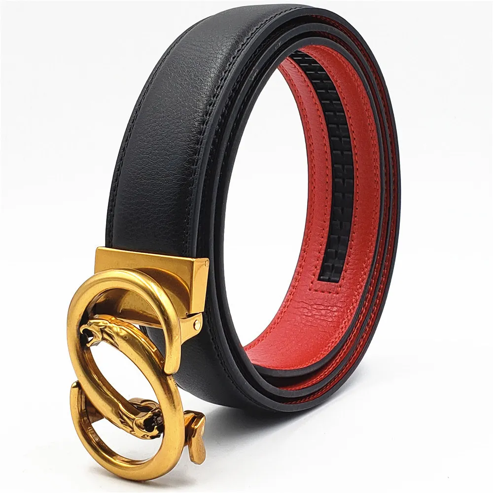 

New Designer Men's Belts Women Trending Luxury Brand Automatic Buckle Genuine Leather Waist Belt Fashion Casual Jeans Girdle