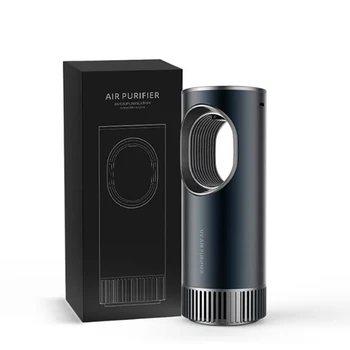 

Car Air Purifier with UV Lights Mini Portable Ionizer with HEPA Filter Activated Carbon Freshener for Office Desk Car