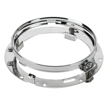 

7" Inch Round LED Headlight Ring Mount Bracket Adapter For Heritage Softail Fat Boy Road King Street Glide BMW R1150R