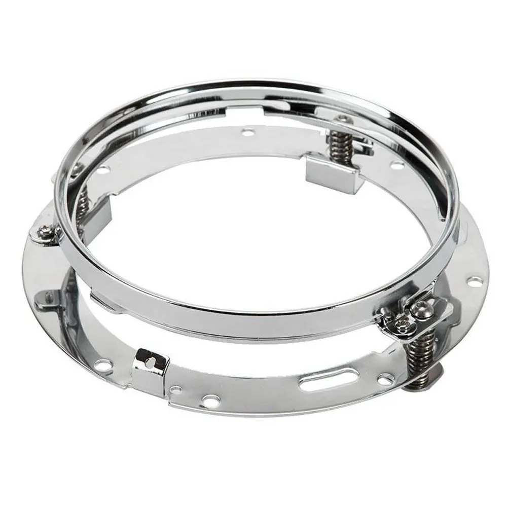 

7" inch round LED headlight ring mount bracket adapter for Heritage Softail Fat Boy Road King Street Glide BMW R1150R