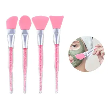 

4PCS Face Mask Soft Brush Set Portable Silicone Mask Applicator Makeup Brush Mask Makeup Brushes Face Skin Care Brushes Tools