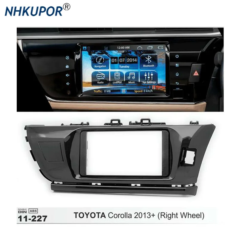 11-227 Car Radio Fascia for TOYOTA Corolla 2013+ (Right wheel)Stereo Dash CD Trim Installation Frame Kit 200*100/173*98mm | Автомобили и