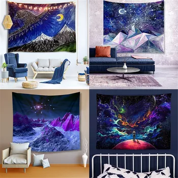 

Beautiful Moonlight Sky Wall Tapestry Home Decorations Wall Hanging Galaxy Starry Night for Living Room Bedroom Tapestries