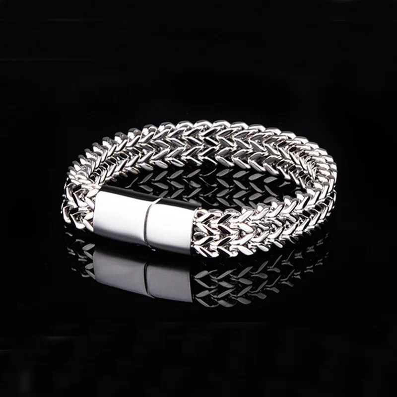 Браслет на руку от stal mannen geschenken heren mannelijke звеньевая цепочка op hand accessoires charm chain link