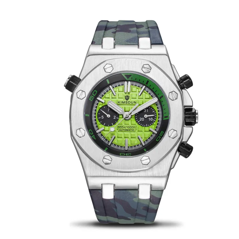 

KIMSDUN Luxury Automatic Mechanical Men Watches Montre Homme 3ATM Waterproof Sports Watches Men Relojes All Subdials Work Clock