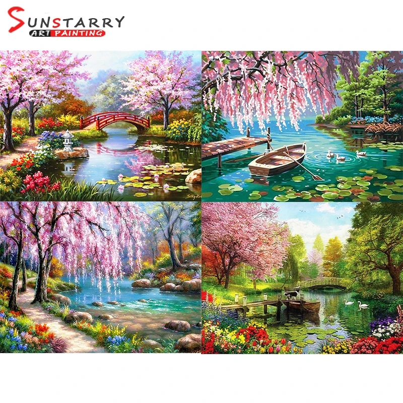 

Sunstarry Diamond Painting Landscape Diy Full Square/Round Diamond Embroidery Scenery Mosaic Picture of Rhinestone Home Decor