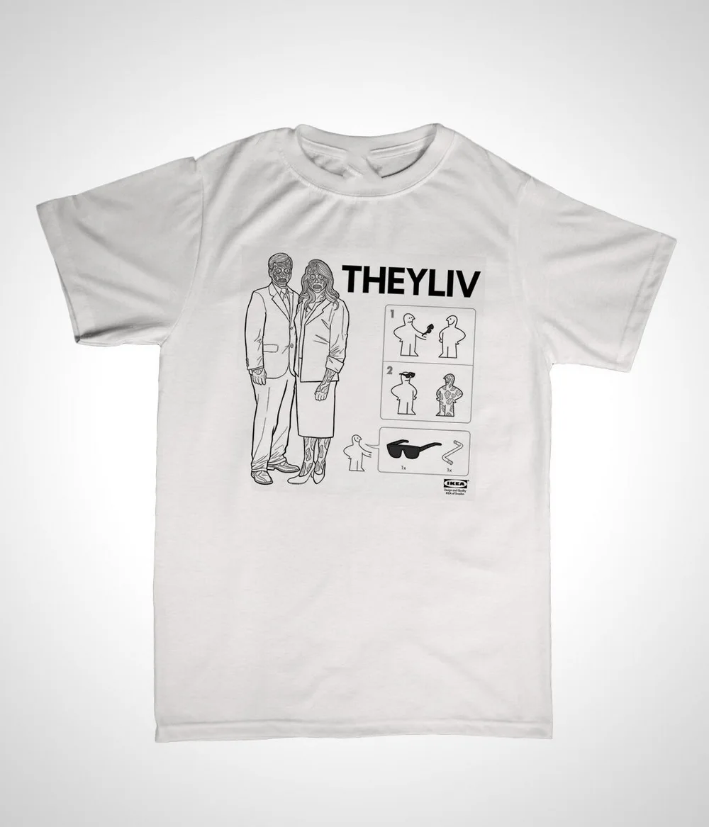 

They Live T-Shirt Vs Ikea Inspired Design New Unisex Funny Tee Shirt