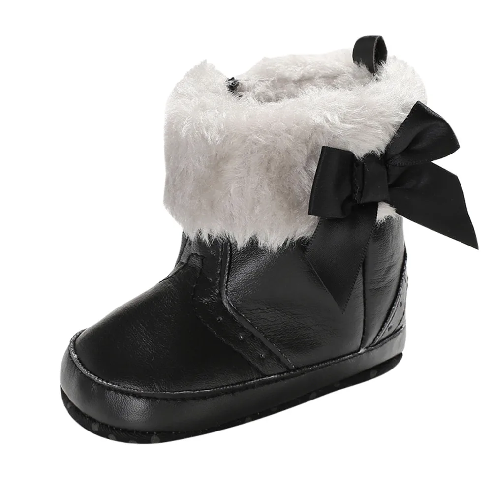 ARLONEET г. Зимние сапоги для маленьких девочек и мальчиков полуботинки новая обувь с мягкой подошвой для маленьких детей теплая плюшевая зимняя обувь для маленьких девочек Прямая поставка 26 - Цвет: B