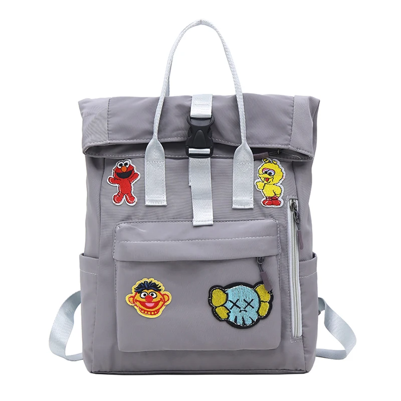 Прочные школьные рюкзаки с вышивкой для девочек, детский начальный школьный рюкзак, светильник - Цвет: Gray