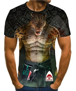 

2020 new fashion boutique 3D printing animal / animation creative design t-shirt summer men's street trend multifunctional s-6xl
