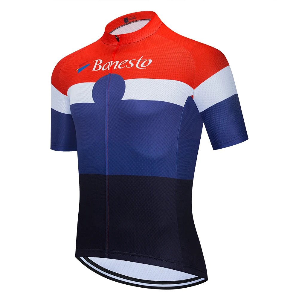 

2020 Summer Men's Banesto Cycling Jersey Shirt Racing Sports Bicycle Shirt Ropa Ciclismo Pro Team MTB Bike JerseyCycling Wear