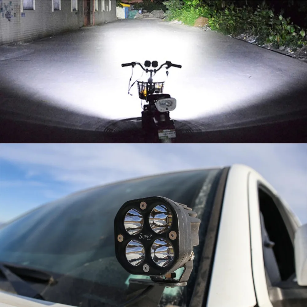 White 3Inch 40w Led Pods Light Bar Spot Cree Led Driving Lamp Cube Lights for Off Road Jeep Ford Truck Boat Pickup ATV UTV Forklift SUV Motorcycle Fog 12V24V Scooter Tractor RV Bike Motor