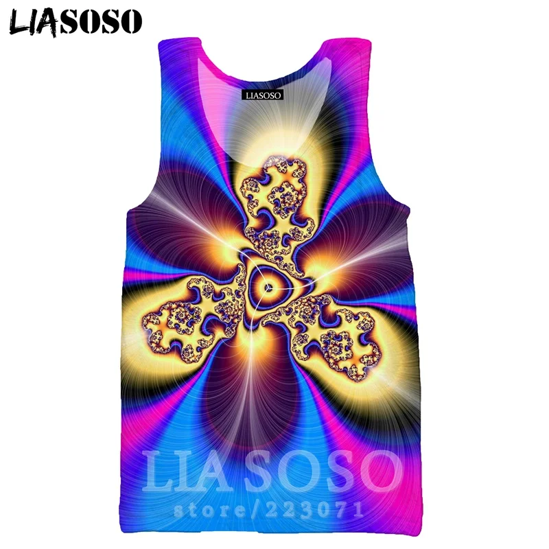 17 Psychedelic головокружение жилет LIASOSO для мужчин женщин толстовка 3D принт Мода O образным вырезом майка без рукавов хип хоп пуловер A328-07 - Цвет: 17