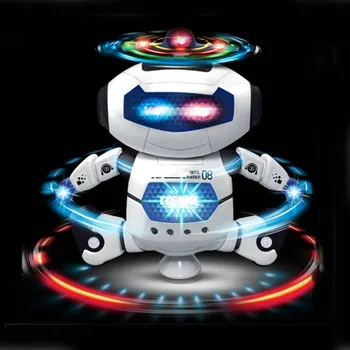 

[Funny] Multi-function Stunt Kid robot Superhero Dance Electric Rotating dancing Robot With Light Music Musical Toy baby gift