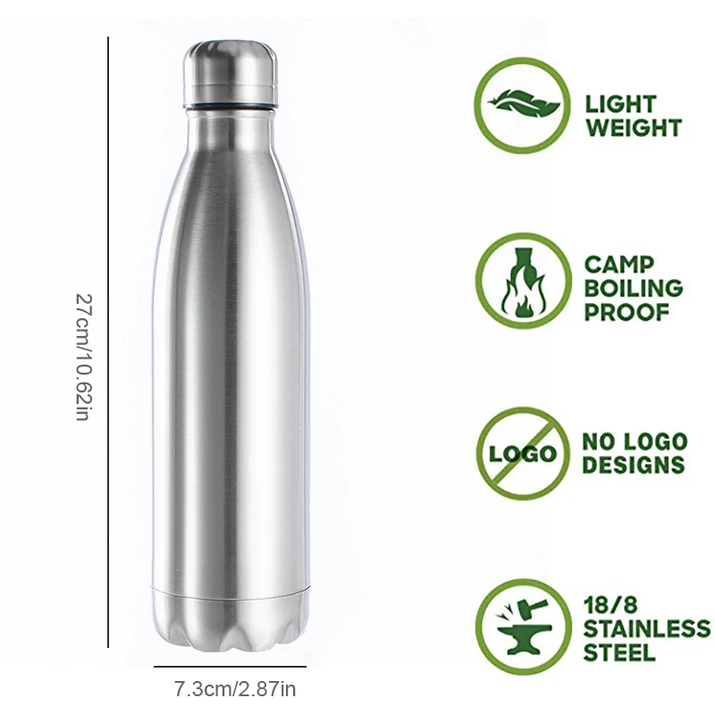1000ml Sports Stainless Steel Water Bottle - Single Wall Insulated Vacuum Flask for Hot/Cold Water & Cola - Ideal for Kids and School Use image 5