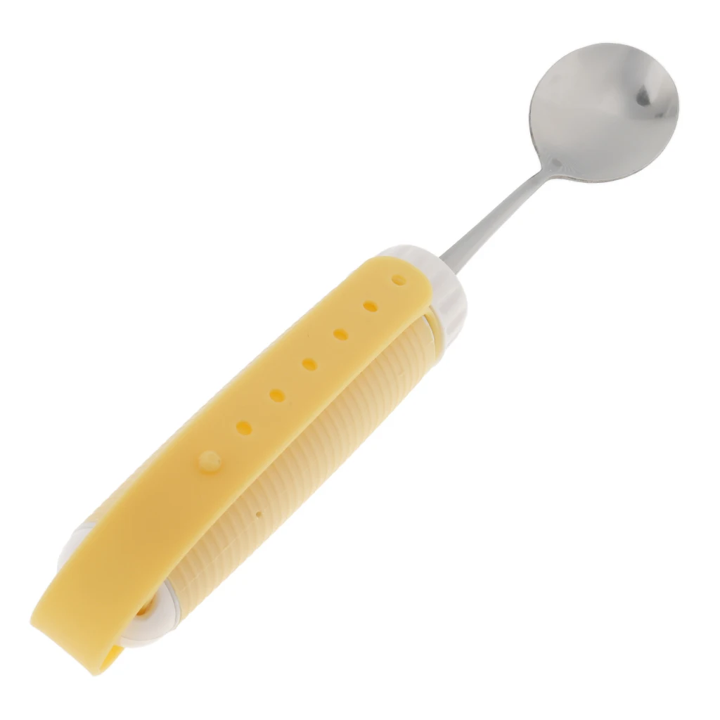 Adjustable Spoon Swivel Utensil Eating Aids with Handle for Arthritis Disability Patient Old People Ding Aid Elderly Utensils Set