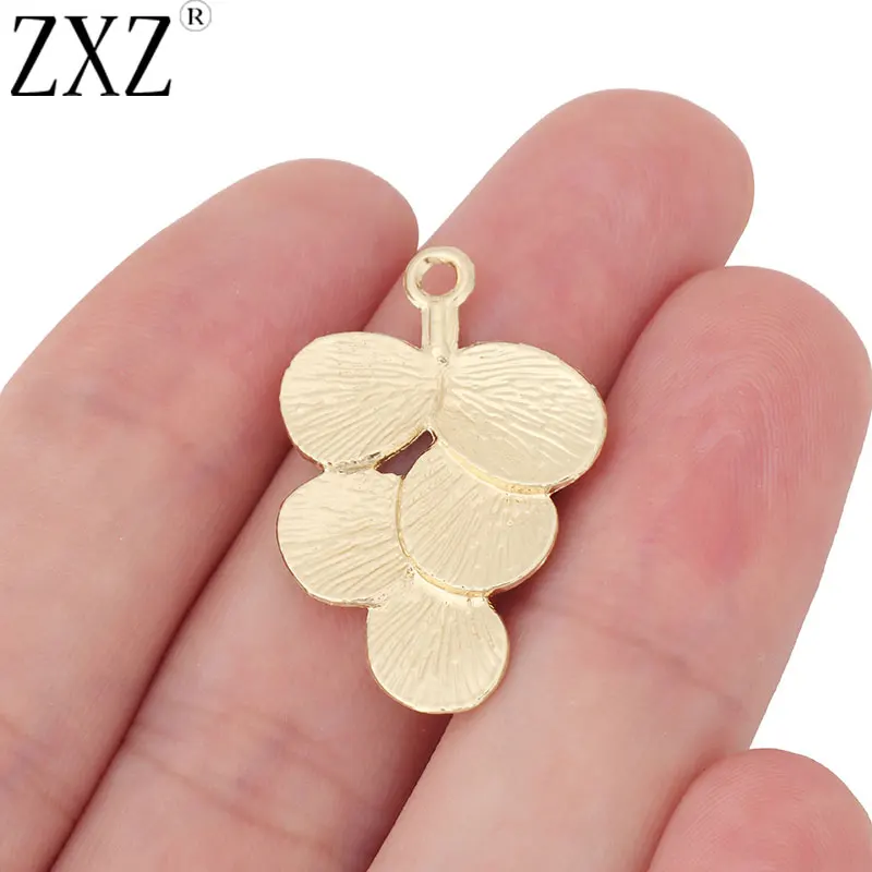 

ZXZ 10pcs Gold Tone Lucky Leaf Charms Pendants Beads for Necklace Earring Jewelry Making Accessories 30x20mm