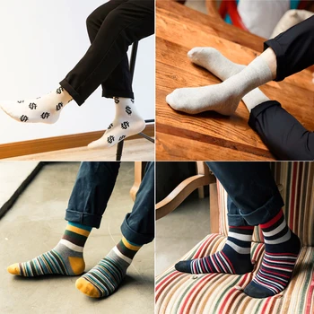 

3Pairs Spring Autumn Men Cotton Ankle Socks Male Black Solid Color Thick Warm Business Casual Crew Socks Harajuku Cotton Meias