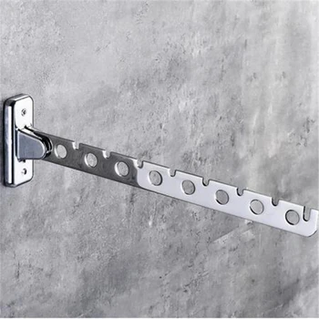 

Folding Clothes Hanger Wall Mounted Home Rack Coat Drying Hook Stainless Steel