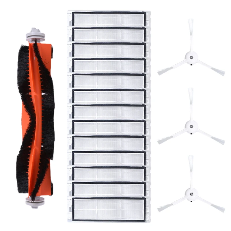 

17PCS Roborock Vacuum Cleaner Accessories For Roborock Vacuum Cleaner Parts Main Brush *1 Side Brush*3 Filter*13