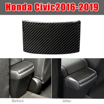 

Car Carbon Fiber Interior Rear Storage Box Panel Cover Trim Waterproof For HONDA For CIVIC 10th 2016-2019 Car Accessories