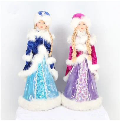 Candy Box Snow Maiden Doll Christmas Toys Kid Snow Maiden Costume for Children Christmas Decorations for Home New Year Ornaments
