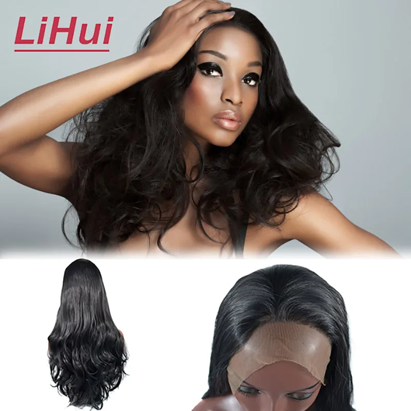 LIHUI 18/20/22/24/26 дюйма длинные волосы кудрявые средняя часть синтетический парик