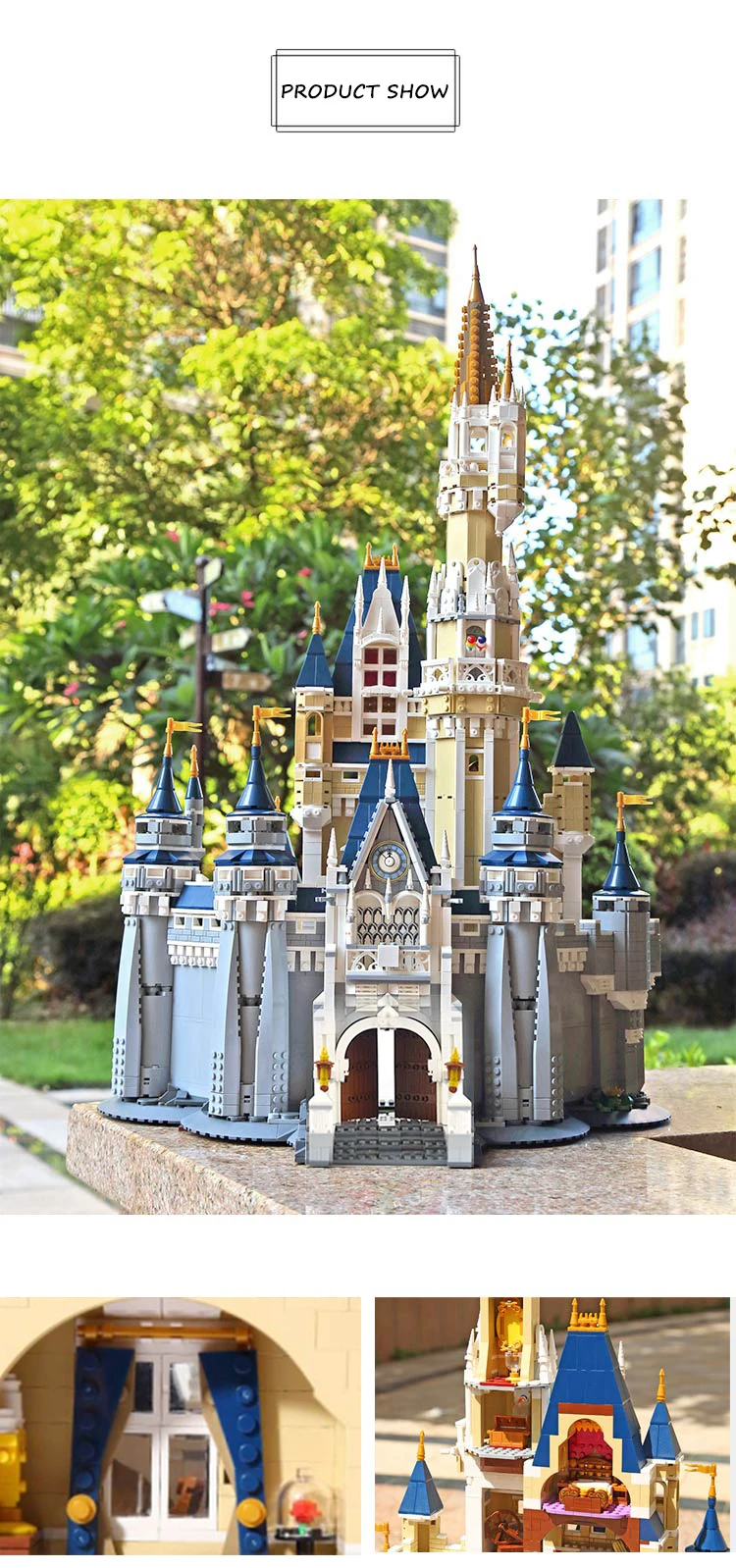 Замок Disneys совместим 71040 lepinblocks 16008 строительные блоки кирпичи развивающие игрушки подарки на день рождения для детей