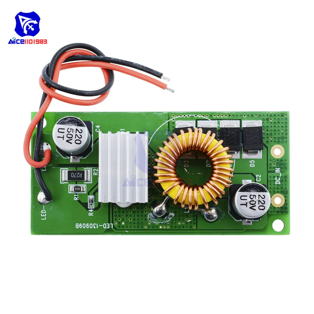 diymore 10W/20W/30W/50W LED Constant Current Driver Module DC-DC DC 9 -24V to 30 -38V Step Up Boost Converter Power Supply Board |