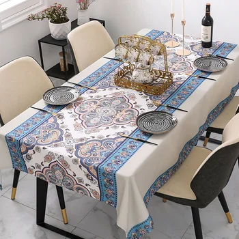 

Nation Style Bohemia Tablecloth Mandala Printed Waterproof Oil-proof Rectangular Table Cloth Kitchen Decor Tea Table Cover