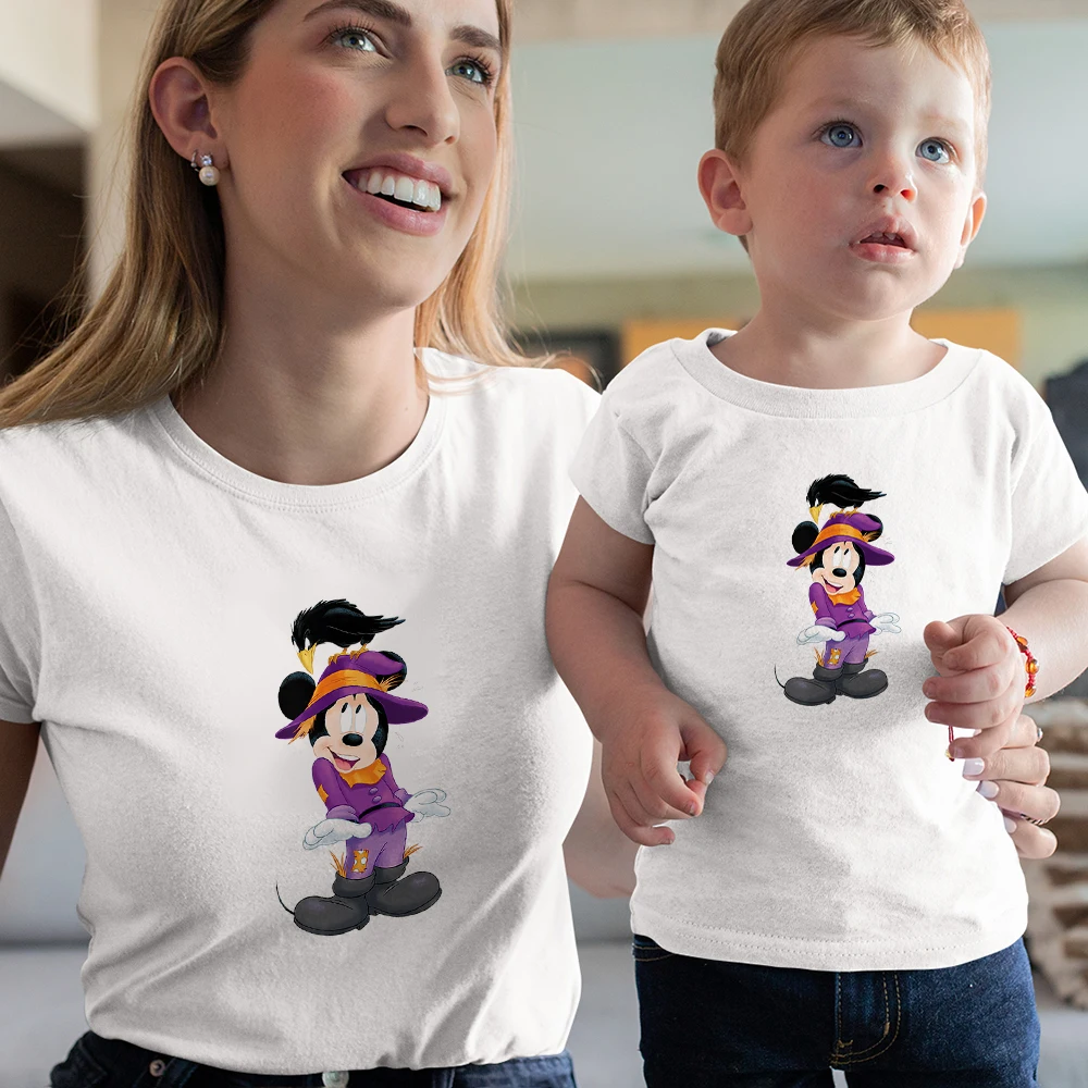 

Disney Adult Unisex T shirt Scarecrow Mickey Mouse Crow Graphic Fashion Cute Tshirt Kid Tee Shirt Happy Halloween Famliy Look