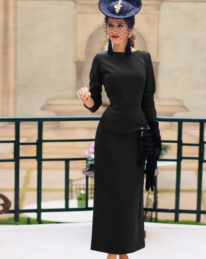 

Elegant Black Mermaid Evening Dresses Long Full Sleeve A line Prom Dresses 2020 Crystals Saudi Arabia Evening Gowns