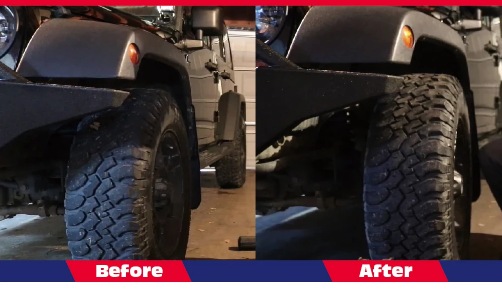 Arriba 53+ imagen jeep wrangler spacers before and after Thptnganamst.edu.vn