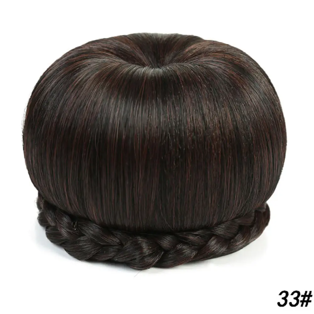 LVHAN Apple Форма Ретро Стиль булочка Marubeni волосы высокого Щетинная кисть синтетические шиньон для черный, белый цвет - Цвет: 1B/27HL