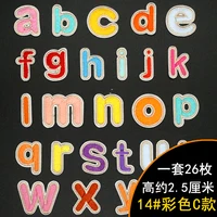 Buy 26pcs/lot Iron On Letter Patches For Clothing Logo Iron Patch on Clothes Embroidered Letters Sticker Cartoon Alphabet ABC Name Online - Image 6