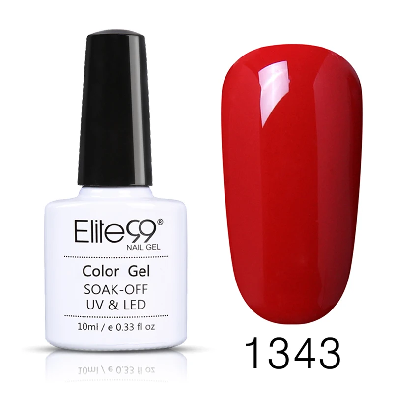 Elite99 Soak Off 10ml Pure Color UV Gel Nail Polish Vernis Semi Permanent Nail UV Polish Hybrid Varnish Nail Art Manicure Nails - Цвет: P-G1343