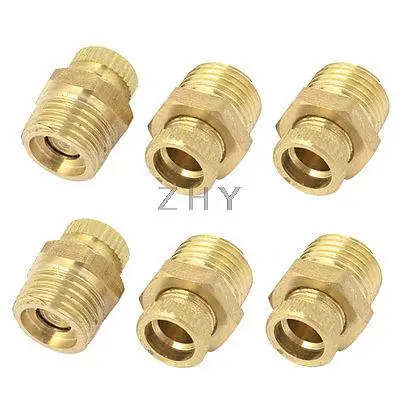 

Air Compressor 1/4PT Male Thread Water Drain Valve Gold Tone 6 PCS