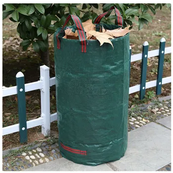 

300/500L Garden Waste Bag Large Capacity Waterproof Reusable Foldable Rubbish Yard Leaf Weeds Grass Container Storage Bag