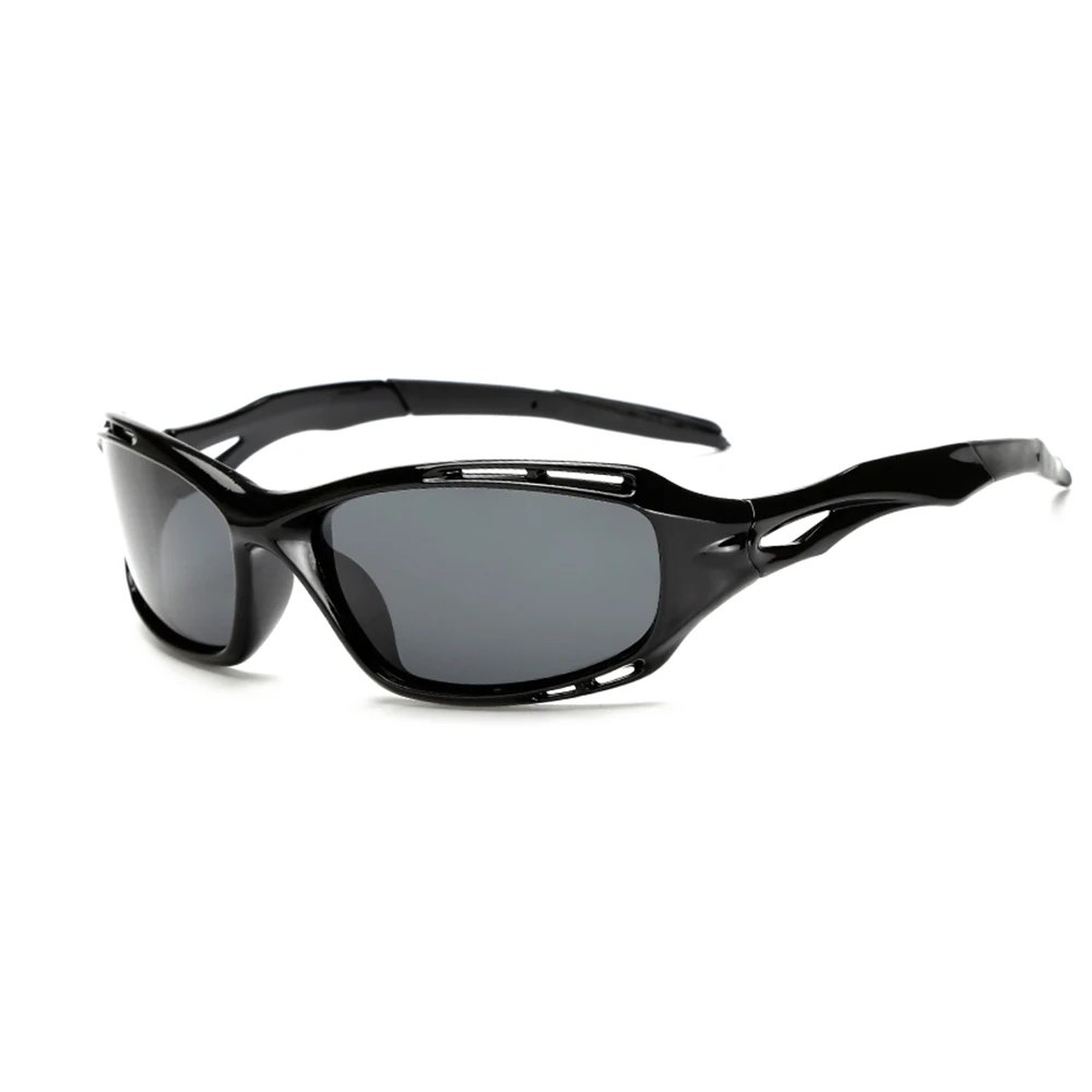 C01 Bright Black Для мужчин модные спортивные поляризованные солнцезащитные очки Для мужчин Для женщин солнцезащитные очки на открытом воздухе спортивные Ночное видение очки UV400 - Цвет: C01 Bright Black