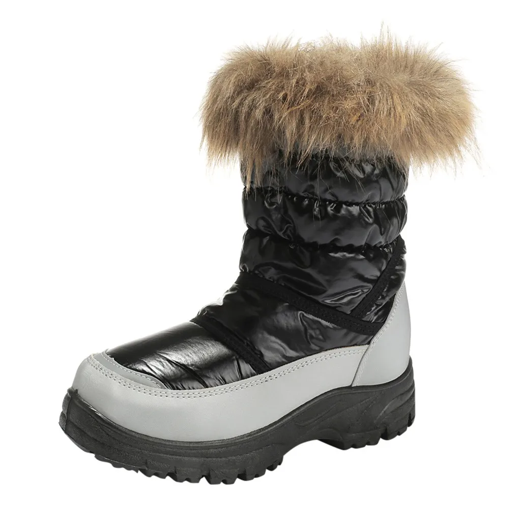 Г. Осень-зима, новые женские теплые зимние ботинки на молнии, зимние ботинки высокие повседневные женские ботинки, зимние женские ботинки# O14