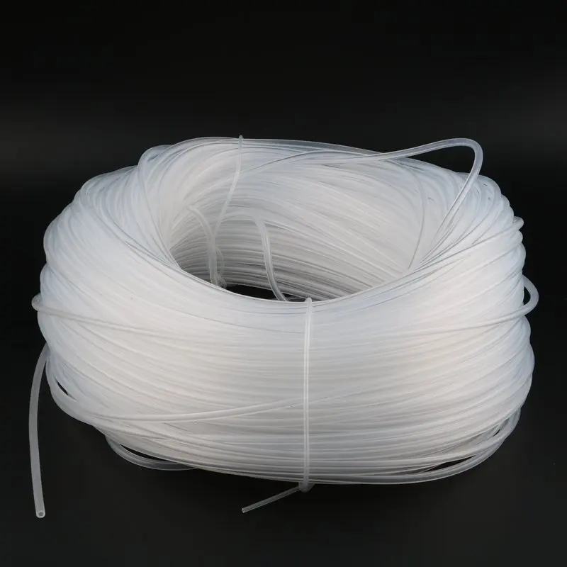 Tubo de manguera de goma de silicona transparente de grado alimenticio, 5M, 1, 2, 3, 4, 5mm de diámetro, Flexible, tubo de cerveza, Gel de sílice