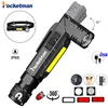 8000LM Handfree Dual Fuel 90 Degree Twist Rotary Clip Rechargeable Tactical Flashlight, Super Bright 5 Modes LED Torch Outdoor ► Photo 1/6