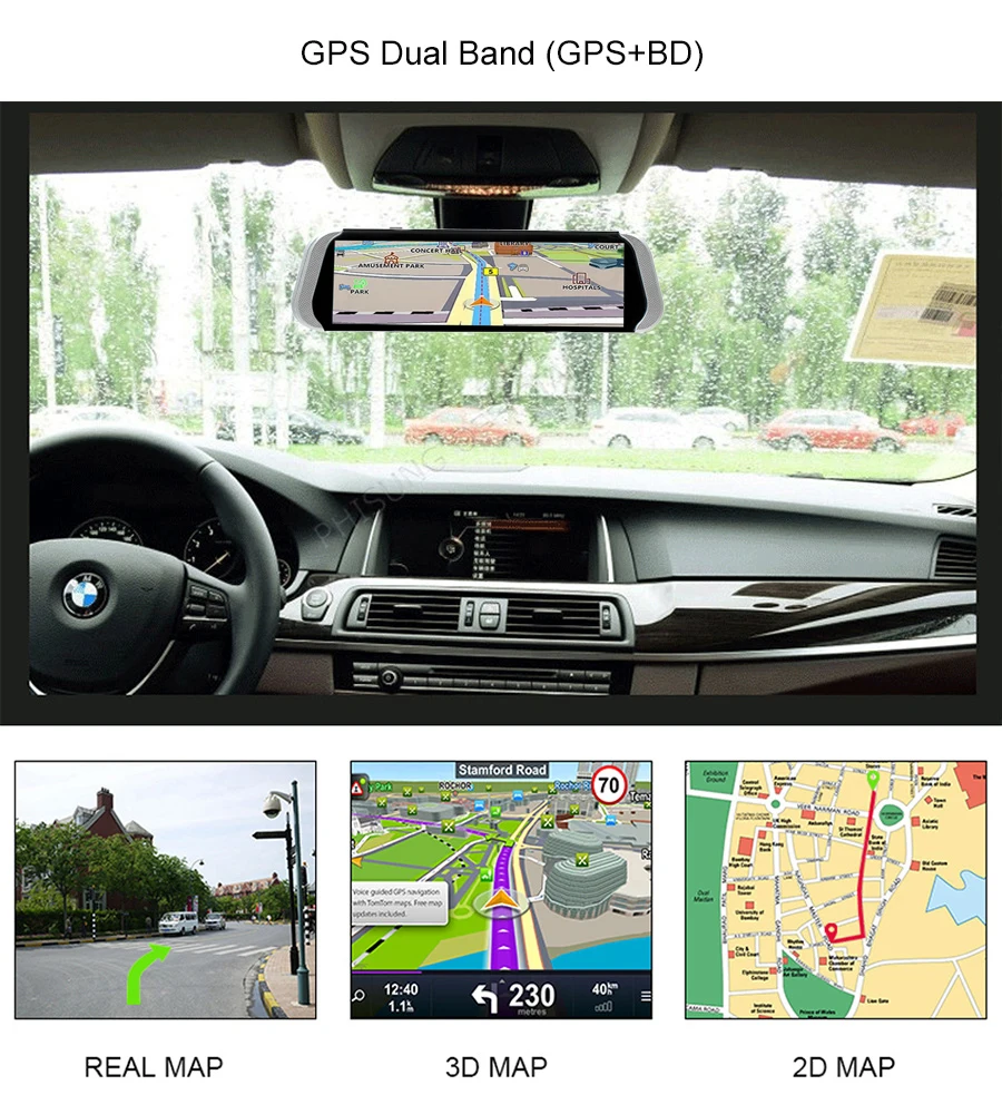 Anfilite 10 дюймов 4G ADAS Android приборной панели автомобиля DVR gps навигации Full HD 1080P Двойной объектив тире Камера G сенсор автомобиля видео Регистраторы