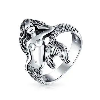

Gothic Vintage Mermaid Rings For Women Finger Ring Fashion Jewelry anillos jz069