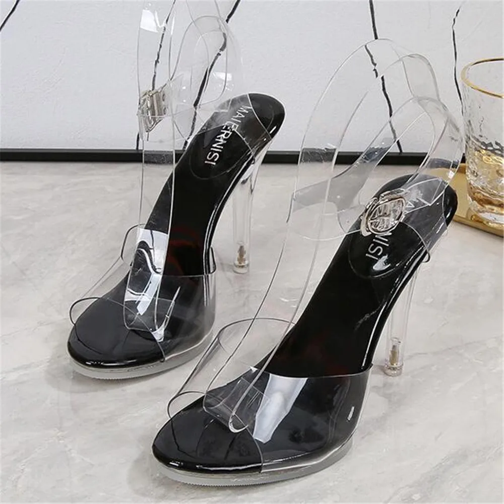 Large Size 45 46 Womans Club High Heels Fashion Pumps Women Catwalk Shoes  Transparent Thin Heel Woman Sandals Party Heeled Shoes - AliExpress