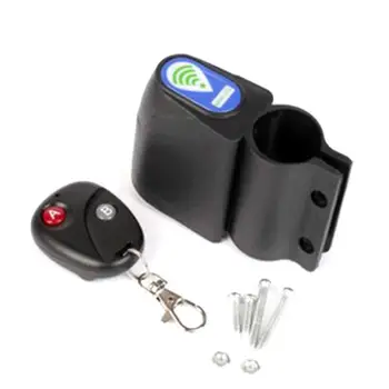 

Anti Theft Alarm Car Lock Alarm Lock Security Protection Black Mountain Bike Anti Theft Device With Remote Control