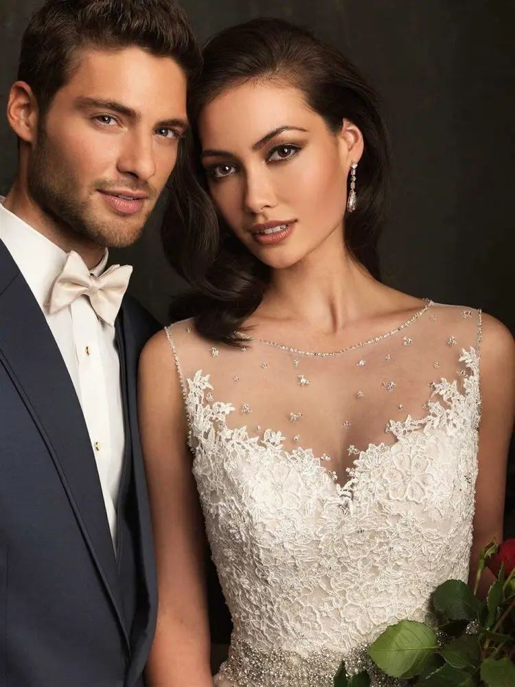 Новинка Vestidos de Novia, винтажное бальное платье, Тюлевое свадебное платье,, Качественное кружевное свадебное платье принцессы