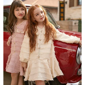 

2-3 years autumn children clothing Girls princess dress little girl dress fragrance Romantic French party dress girl clothes