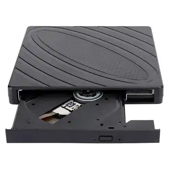

USB3.0 Optical Drive External Ultra Thin Round DVD Burner with USB and Type C Wire Cable Hot